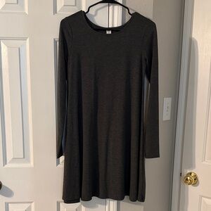 Old Navy Charcoal Long Sleeve Dress